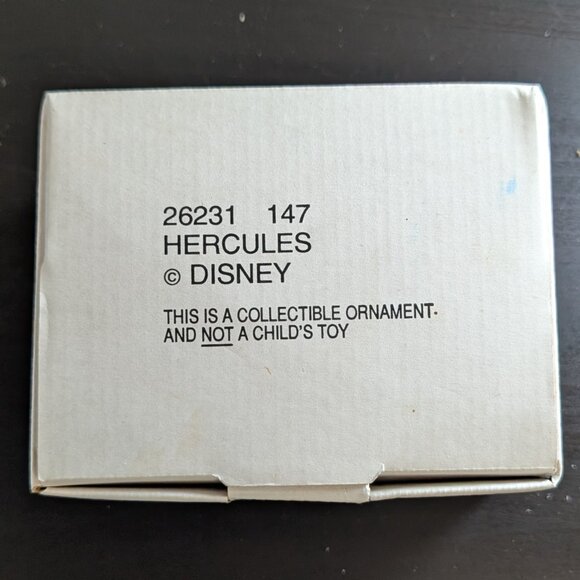 Hercules - Boxed Disney Christmas Magic Ornament - Vintage 90s Groiler 26231 147 - Picture 3 of 7